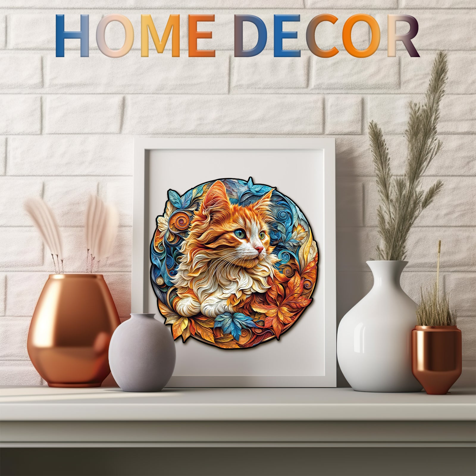Whimsical Wooden Jigsaw Puzzle - Curious Kitten - pickApuzzle