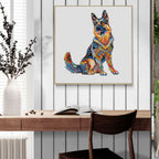 Whimsical Wooden Jigsaw Puzzle - Handsome German Shepherd - pickApuzzle