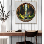 Whimsical Wooden Jigsaw Puzzle- redwood forest