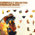 Whimsical Wooden Jigsaw Puzzle - Guardian of the Town - pickApuzzle