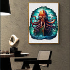Whimsical Wooden Jigsaw Puzzle-Octopus Monster