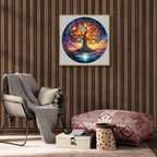 Whimsical Wooden Jigsaw Puzzle-Starry Night Tree of Life