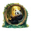Whimsical Wooden Jigsaw Puzzle- Bamboo Grove Scholar Panda