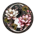 Whimsical Wooden Jigsaw Puzzle-Yin Yang Lotus
