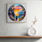 Whimsical Wooden Jigsaw Puzzle- Sunset kitten
