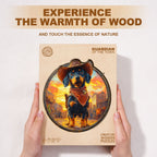 Whimsical Wooden Jigsaw Puzzle - Guardian of the Town - pickApuzzle