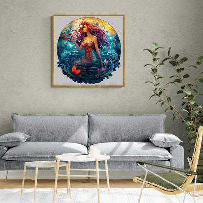 Whimsical Wooden Jigsaw Puzzle- Aqua Woman