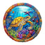 Whimsical Wooden Jigsaw Puzzle- retro turtle