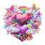 Whimsical Wooden Jigsaw Puzzle- Rainbow cloud