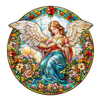 Whimsical Wooden Jigsaw Puzzle-Angelic Garden