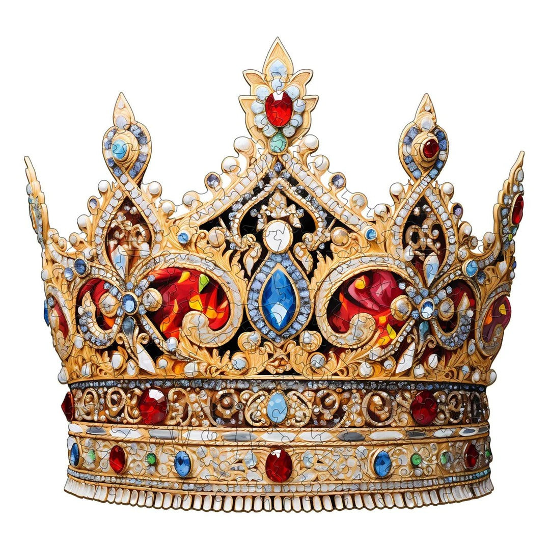 Whimsical Wooden Jigsaw Puzzle- Beautiful Crown