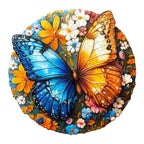 Whimsical Wooden Jigsaw Puzzle- Yin Yang Butterfly