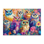 Whimsical Wooden Jigsaw Puzzle- Colored owl