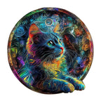 Whimsical Wooden Jigsaw Puzzle- Acid cat