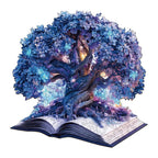 Whimsical Wooden Jigsaw Puzzle- Book magic