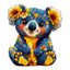 Whimsical Wooden Jigsaw Puzzle- Colorful koala