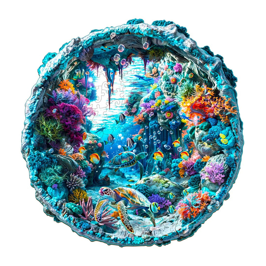 Whimsical Wooden Jigsaw Puzzle- 3D seabed