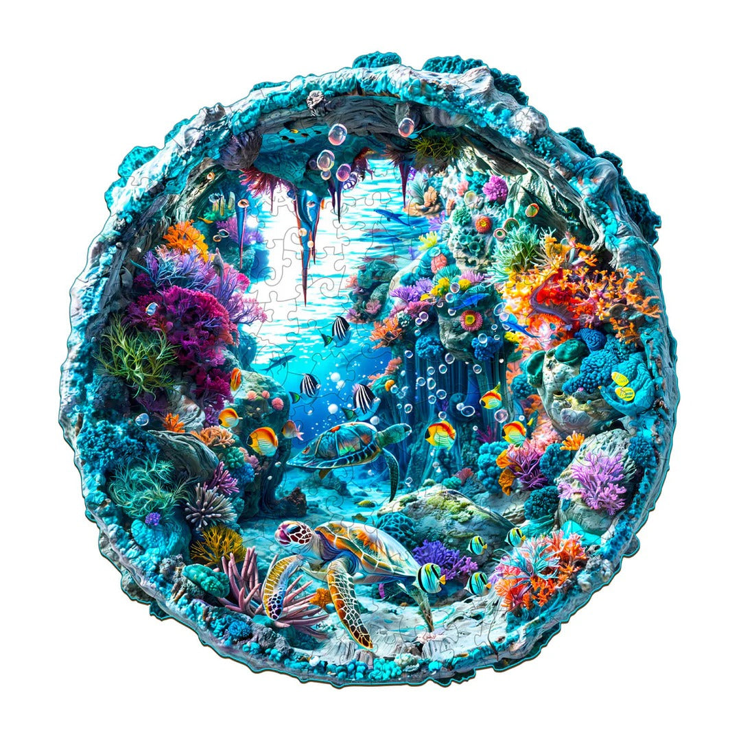 Whimsical Wooden Jigsaw Puzzle- 3D seabed