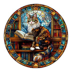 Whimsical Wooden Jigsaw Puzzle- The Maine Cat Library
