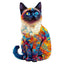 Whimsical Wooden Jigsaw Puzzle- Siamese cat-2