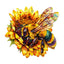 Whimsical Wooden Jigsaw Puzzle-Bee collecting nectar