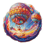Whimsical Wooden Jigsaw Puzzle- hot air balloon