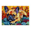 Whimsical Wooden Jigsaw Puzzle- Stained glass bulldog