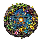 Whimsical Wooden Jigsaw Puzzle- Natural Starburst