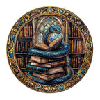 Whimsical Wooden Jigsaw Puzzle- Magic library snake