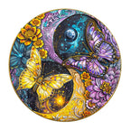 Whimsical Wooden Jigsaw Puzzle-Galaxy Butterflies