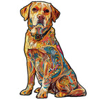 Ausgefallenes Holz-Puzzle – Hübscher Labrador