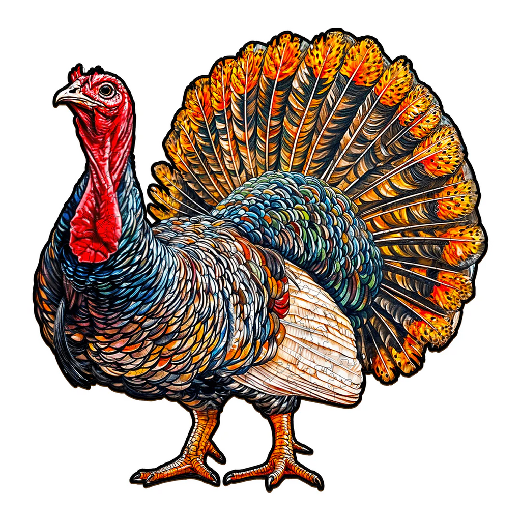 Whimsical Wooden Jigsaw Puzzle- Turkey