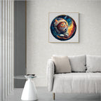 Whimsical Wooden Jigsaw Puzzle - 3D Space Cat - pickApuzzle