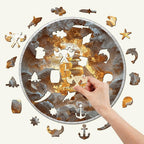 Whimsical Wooden Jigsaw Puzzle- 3D Sailing-2