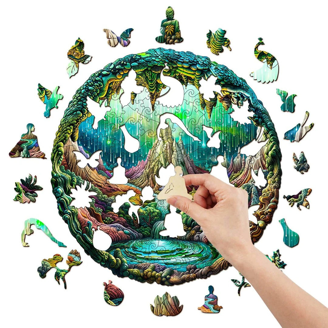 Whimsical Wooden Jigsaw Puzzle- 3D aurora-1