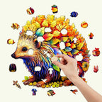Verspieltes Holzpuzzle – Schlauer Igel