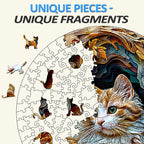Puzzle en bois fantaisiste-Chat 3D