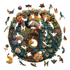 Ausgefallenes Holz-Puzzle – Yin-Yang-Pfau