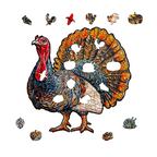 Whimsical Wooden Jigsaw Puzzle- Turkey