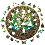 Whimsical Wooden Jigsaw Puzzle- Aurora Tree of Life-2
