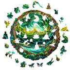 Whimsical Wooden Jigsaw Puzzle- 3D aurora-2