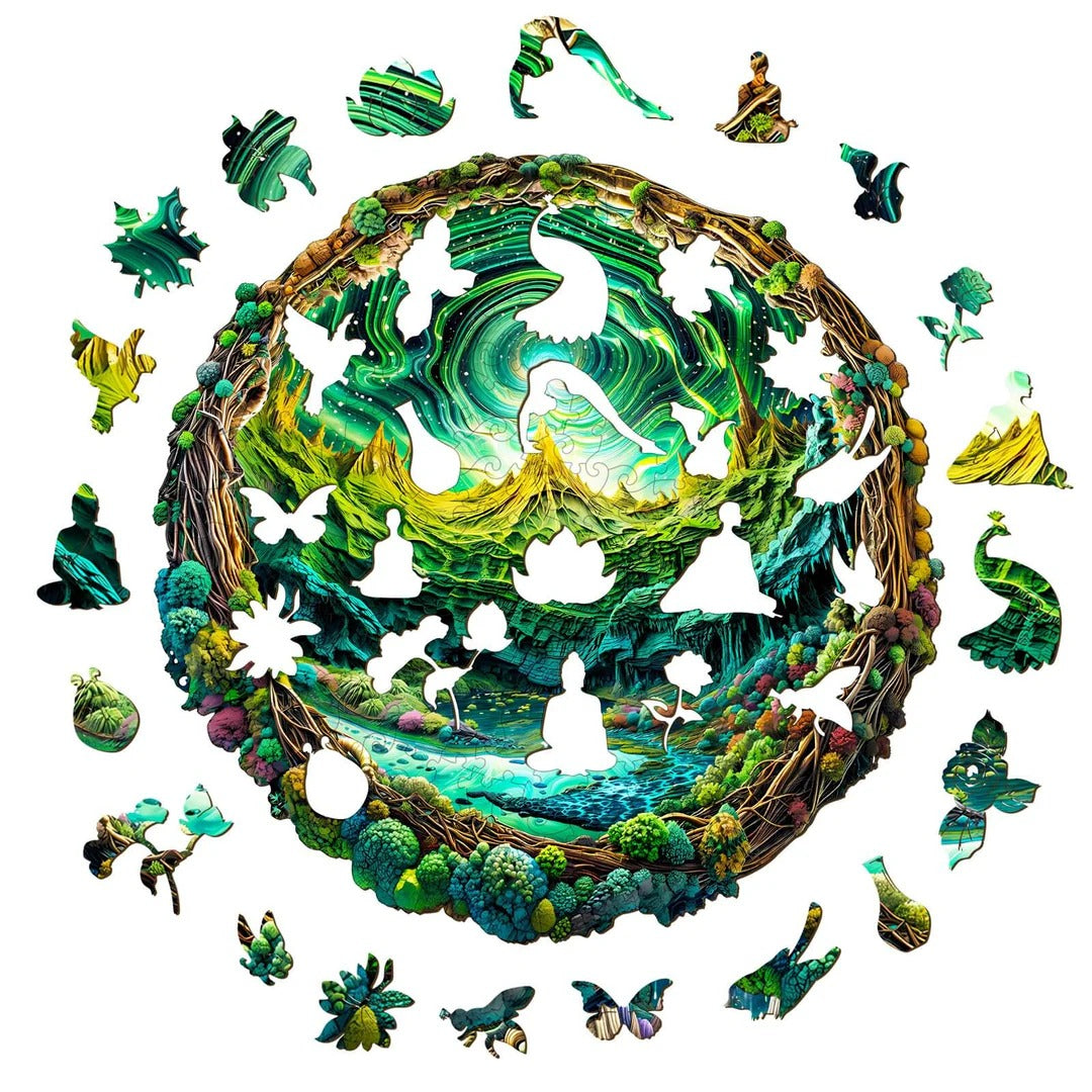 Whimsical Wooden Jigsaw Puzzle- 3D aurora-2