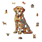 Ausgefallenes Holz-Puzzle – Hübscher Labrador