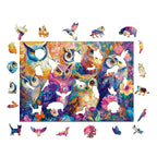 Whimsical Wooden Jigsaw Puzzle- Colored owl