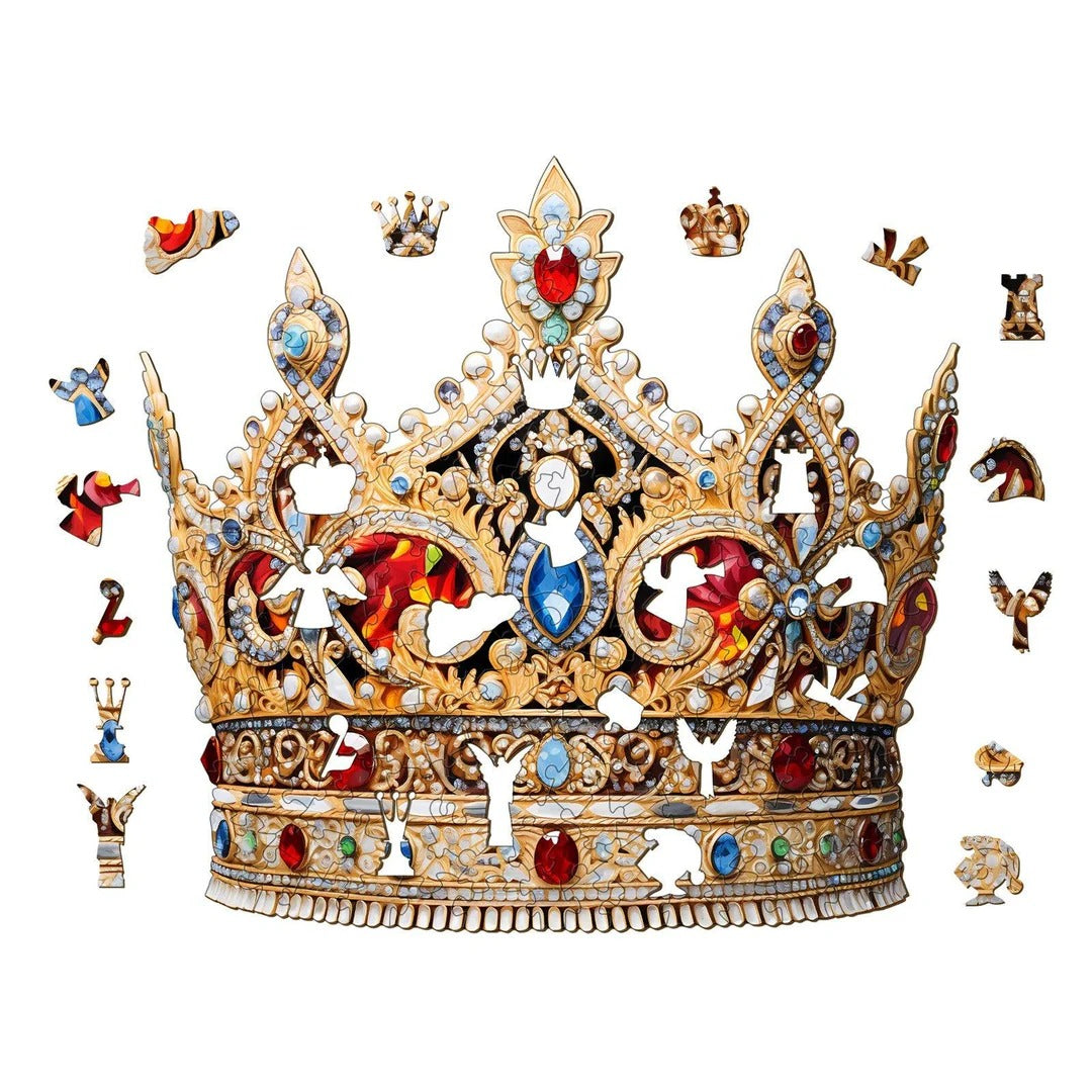 Whimsical Wooden Jigsaw Puzzle- Beautiful Crown