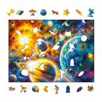 Whimsical Wooden Jigsaw Puzzle-Cosmic Reverie-1