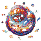 Whimsical Wooden Jigsaw Puzzle- hot air balloon
