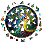 Whimsical Wooden Jigsaw Puzzle- Aurora Tree of Life-3