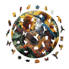 Ausgefallenes Holz-Puzzle – Eleganter Kolibri