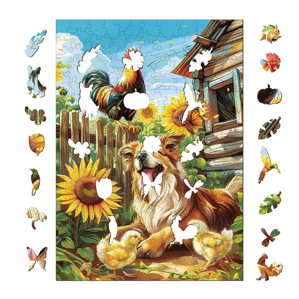 Launiges Holzpuzzle - Sommerfarm